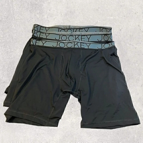 Jockey Other - Men's ActiveMicro Midway Boxer Briefs Underwear Black in SIZE LARGE - 3 PAIRS